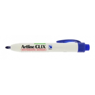 Artline Clix - Rotulador para pizarra blanca, retráctil, punta redonda de 2 mm, color azul