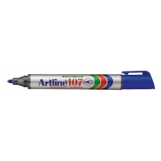 Artline EK107 - Rotulador permanente, punta redonda de 1 mm, color azul
