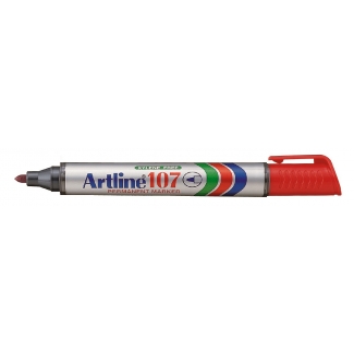 Artline EK107 - Rotulador permanente, punta redonda de 1 mm, color rojo
