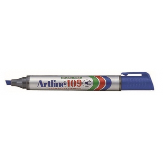 Artline EK-109 - Rotulador permanente, punta biselada, color azul