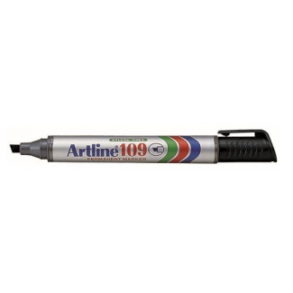 Artline EK-109 - Rotulador permanente, punta biselada, color negro