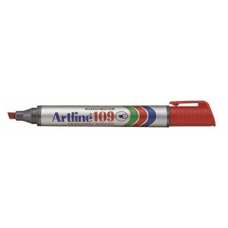 Artline EK-109 - Rotulador permanente, punta biselada, color rojo