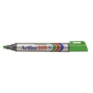 Artline EK-109 - Rotulador permanente, punta biselada, color verde