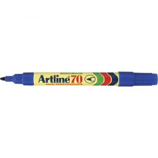 Artline EK-70 - Rotulador permanente, punta redonda de 1 mm, color azul