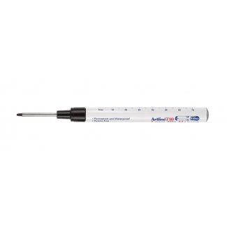 Artline EK-710-BL - Rotulador permanente, punta redonda larga de 1 mm, en blíster brico, color negro