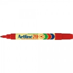 Artline EK-70 - Rotulador permanente, punta redonda de 1 mm, color rojo