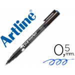 Rotulador Artline para cd punta de fibra permanente color azul 0.5 mm blíster de 1