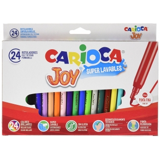 Carioca Joy - Rotuladores de colores, caja de 24 colores