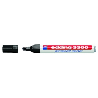 Edding 3300 - Rotulador permanente, punta biselada, color negro