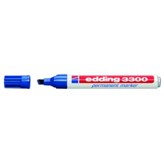 Edding 3300 - Rotulador permanente, punta biselada, color azul