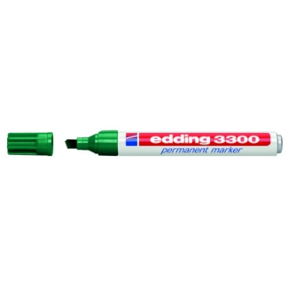 Edding 3300 - Rotulador permanente, punta biselada, color verde