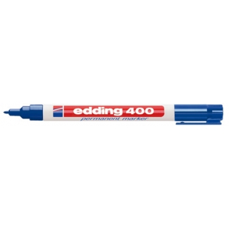 Edding 400 - Rotulador permanente, punta redonda 1 mm, color azul