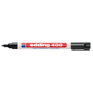 Edding 400 - Rotulador permanente, punta redonda 1 mm, color negro