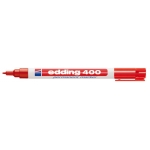 Edding 400 - Rotulador permanente, punta redonda 1 mm, color rojo