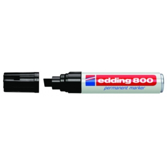 Edding 800 - Rotulador permanente, punta biselada, color negro