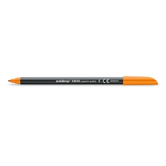 Edding 1200 - Rotulador punta de fibra, punta redonda de 1 mm, color naranja Nº 6