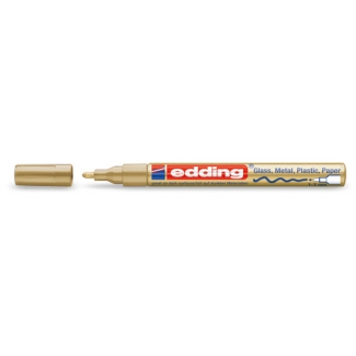 Edding 751 - Rotulador permanente punta de fibra, punta redonda de 1-2 mm, color oro