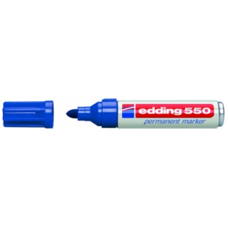 Edding 550 - Rotulador permanente, punta redonda de 3 mm, color azul