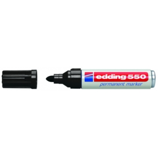 Edding 550 - Rotulador permanente, punta redonda de 3 mm, color negro