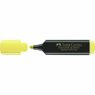 Faber-Castell TextLiner 48-07 - Rotulador fluorescente, punta biselada, color amarillo