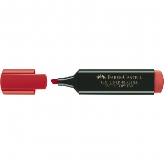 Faber-Castell Textliner 48-21 - Rotulador fluorescente, punta biselada, color rojo