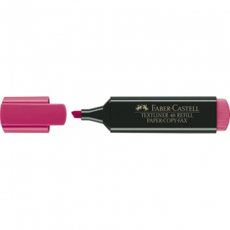 Faber-Castell Textliner 48-28 - Rotulador fluorescente, punta biselada, color rosa