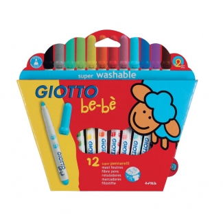 Giotto Super Bebe 469900 - Rotuladores de colores, caja de 12 colores