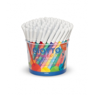 Giotto Turbo Color 521500 - Rotuladores de colores, bote de 96 unidades, 12 colores surtidos