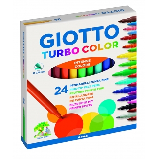 Giotto Turbo Color 415000 - Rotuladores de colores, caja de 24 colores