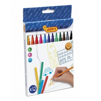 Jovi Slim 1612 - Rotuladores de colores, caja de 12 colores