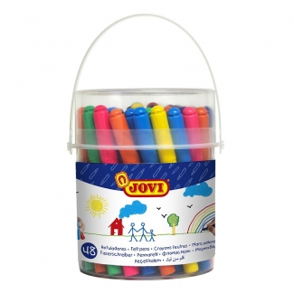 Jovi Maxi 1748 - Rotuladores de colores, bote de 48 unidades, 12 colores surtidos