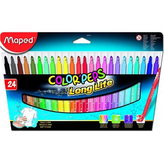 Maped Color Peps 845022 - Rotuladores de colores, caja de 24 colores