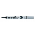 Pentel Maxiflo - Rotulador para pizarra blanca, punta redonda, color negro
