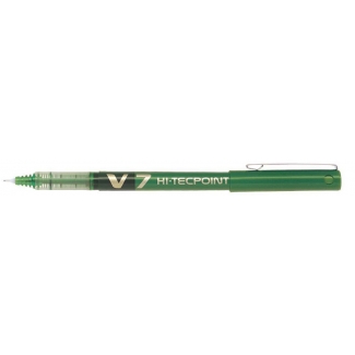 Pilot V7 - Bolígrafo de tinta líquida, punta de aguja de 0,7 mm, color verde