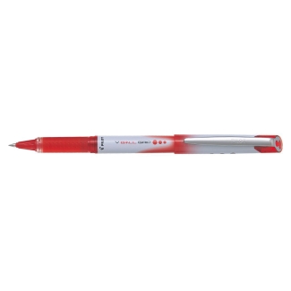Pilot V-Ball Grip - Bolígrafo de tinta líquida, punta redonda de 0,5 mm, con grip, color rojo