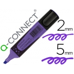 Q-Connect KF16040 - Rotulador fluorescente premium, punta biselada, sujección de caucho, color violeta