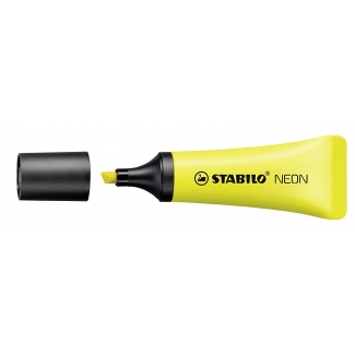 Stabilo Neon 72/24 - Rotulador fluorescente, punta biselada, color amarillo neon