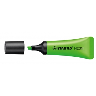 Stabilo Neon 72/33 - Rotulador fluorescente, punta biselada, color verde neon