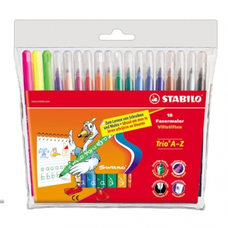 Stabilo Trío 378 - Rotuladores de colores, caja de 18 colores