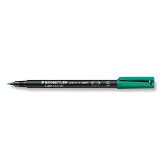 Staedtler lumocolor 313-5 - Rotulador permanente, punta redonda de 0,4 mm, color verde