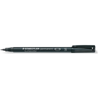 Staedtler lumocolor 313-9 - Rotulador permanente, punta redonda de 0,4 mm, color negro