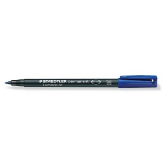 Staedtler lumocolor 317-3 - Rotulador permanente, punta redonda de 0,8 mm, color azul