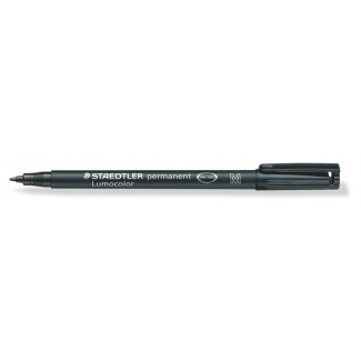 Staedtler lumocolor 317-9 - Rotulador permanente, punta redonda de 0,8 mm, color negro