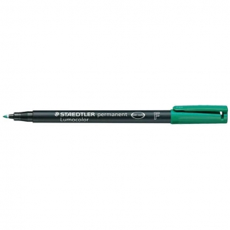 Staedtler Lumocolor 318-5 - Rotulador permanente, punta redonda de 0,6 mm, color verde