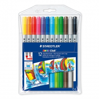 Staedtler Noris Club Duo 320 - Rotuladores de colores, caja de 12 colores
