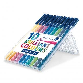 Staedtler Triplus 323 - Rotuladores de colores, caja de 10 colores