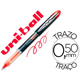 Rotulador uni-ball roller vision color rojo 0,5 mm