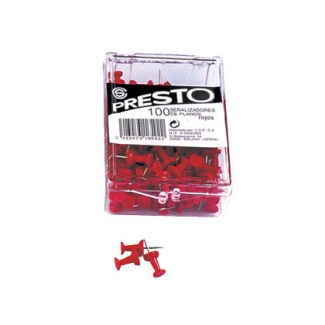 Presto 18-RO - Señalizador de planos, color rojo, caja de 100 unidades