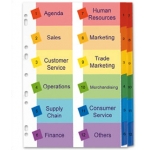 Avery 20100404 - Separador de cartulina, A4, alfabético A-Z, multicolor, doble columna y pestañas imprimibles