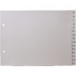 Multifin 4635301 - Separador de plástico, cuarto apaisado, alfabético A-Z, color gris
